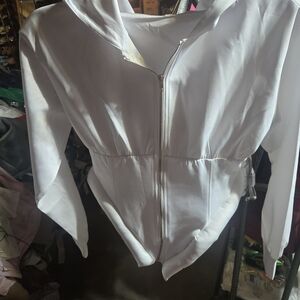 Women's White Bomber Jacket